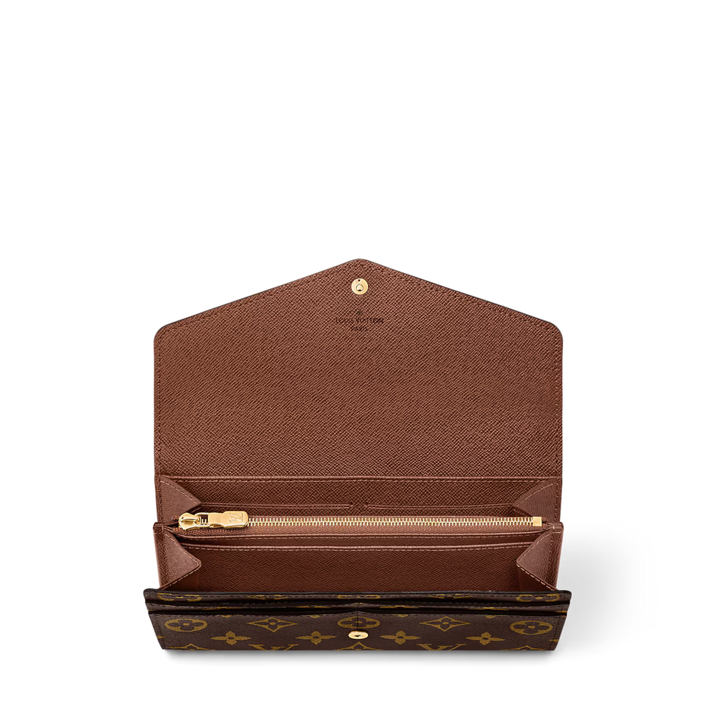 Louis Vuitton Portefeuille Sarah Monogram Long Wallet Brown