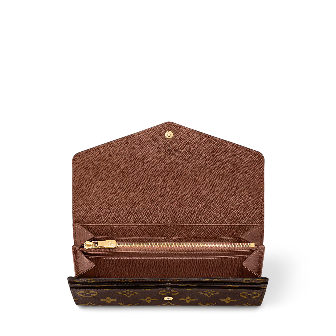 Louis Vuitton Portefeuille Sarah Monogram Long Wallet Brown