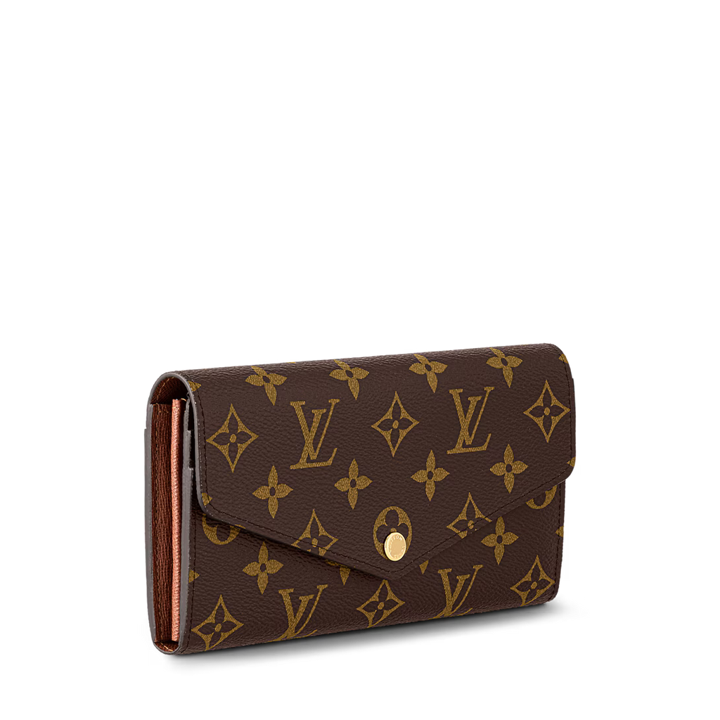 Louis Vuitton Portefeuille Sarah Monogram Long Wallet Brown