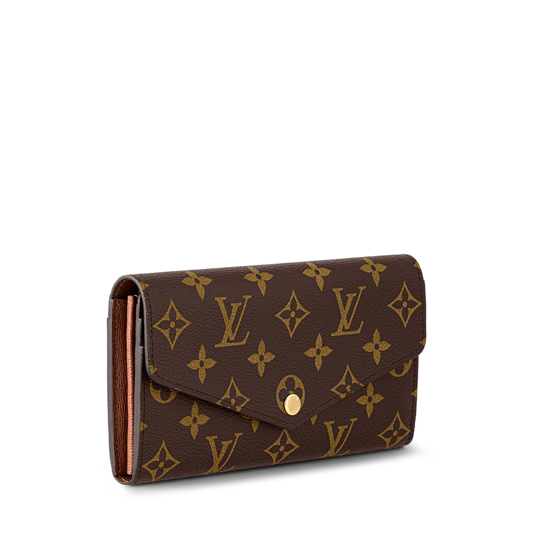 Louis Vuitton Portefeuille Sarah Monogram Long Wallet Brown
