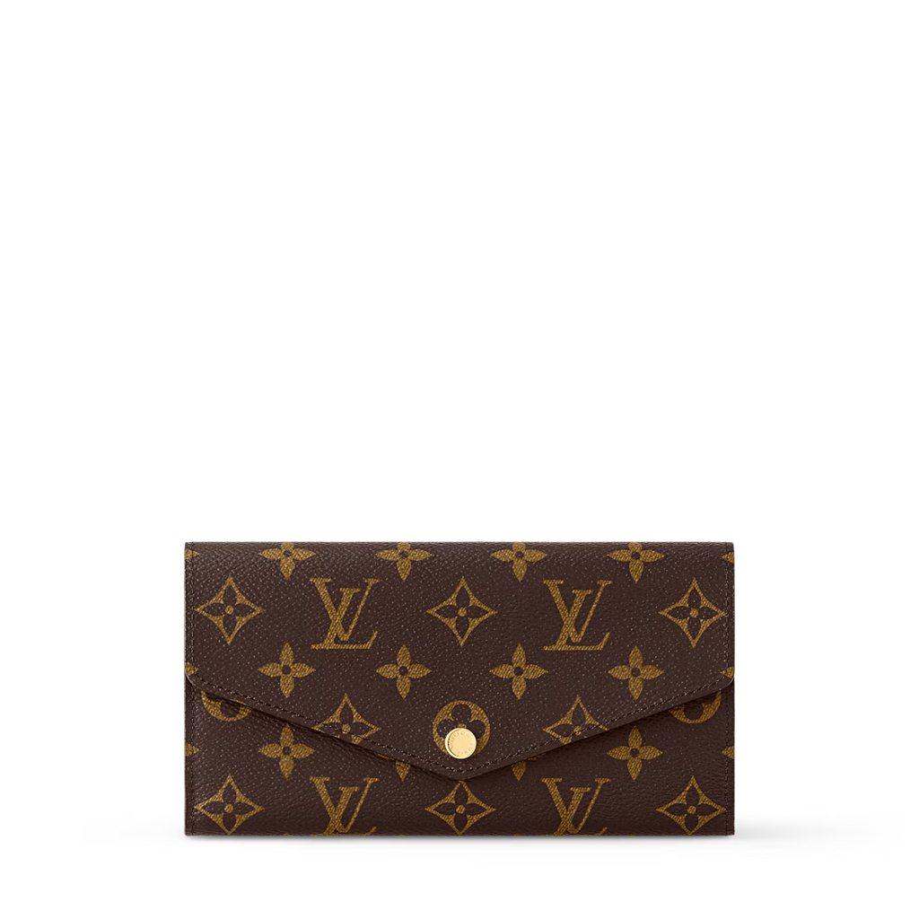 Louis Vuitton Portefeuille Sarah Monogram Long Wallet Brown