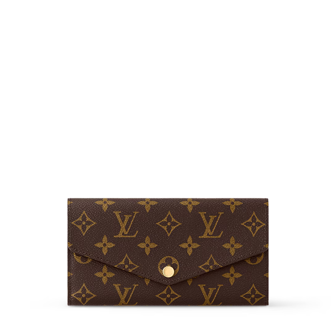 Louis Vuitton Portefeuille Sarah Monogram Long Wallet Brown