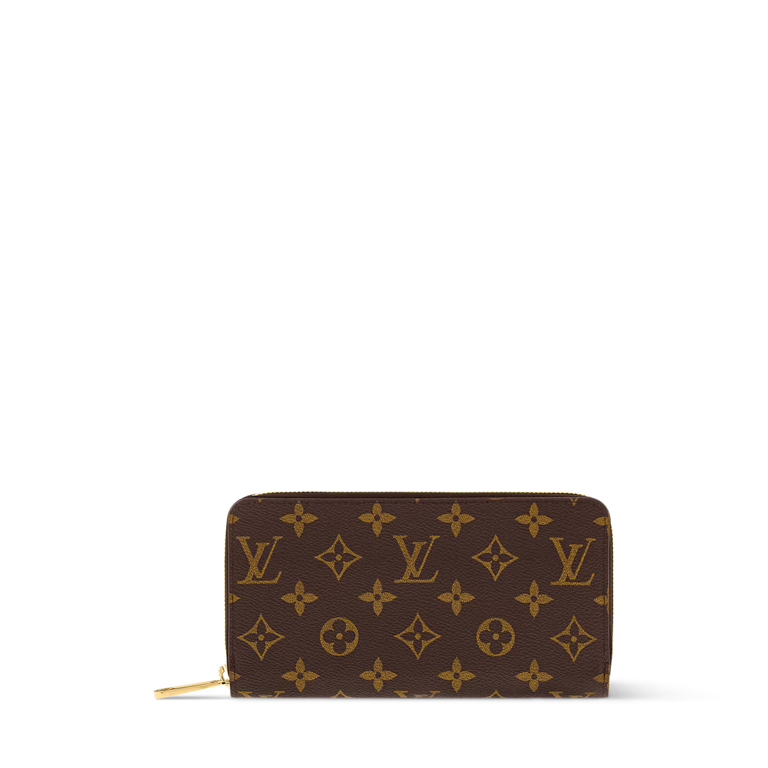 Louis Vuitton Monogram Zippy Long Wallet Brown Zip Around