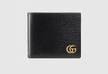 Gucci Black Canvas Leather Jumbo GG Bi-Fold Wallet with Box