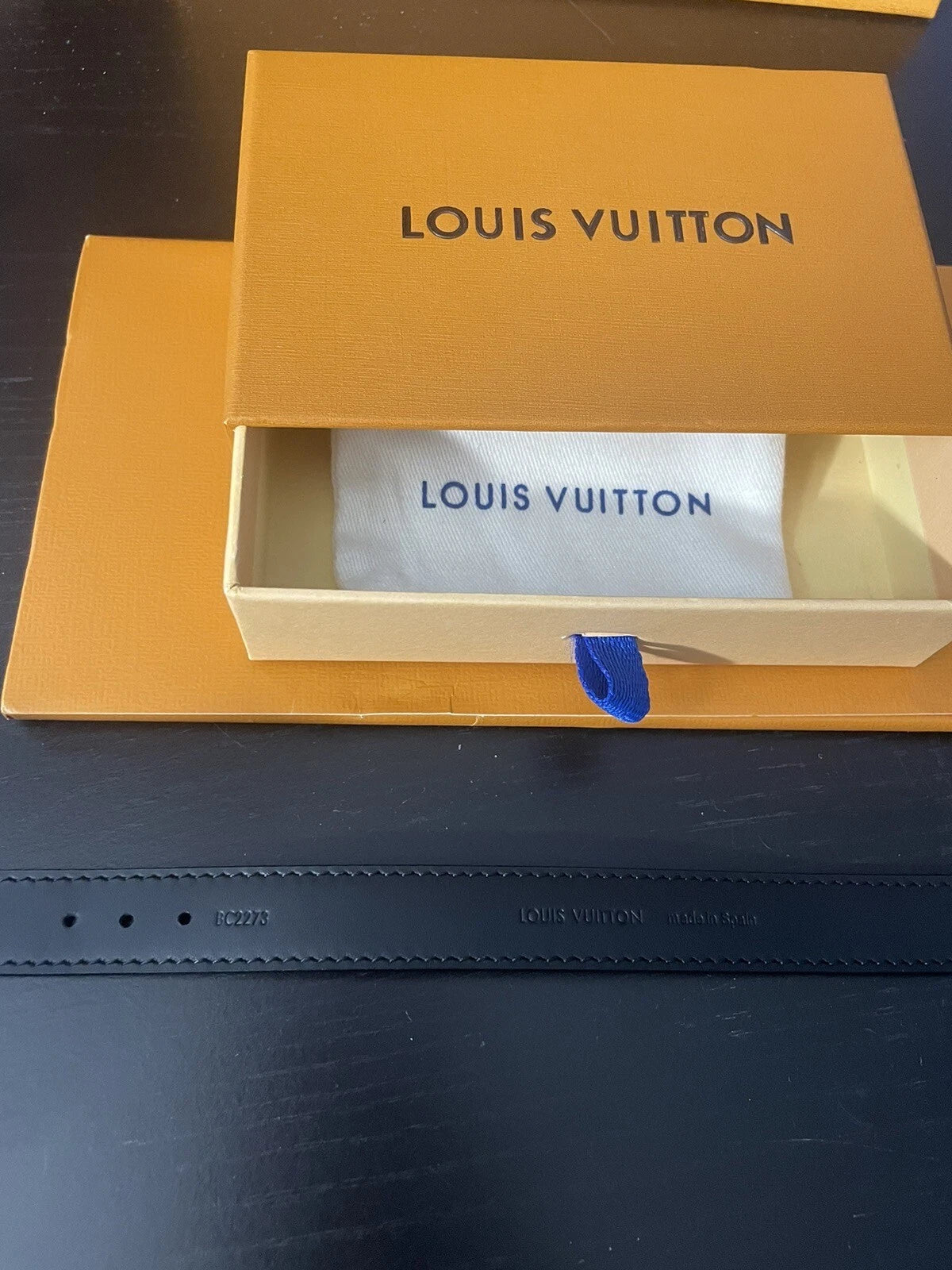 Louis Vuitton Slim Bracelet Monogram Eclipse Canvas Black Authentic